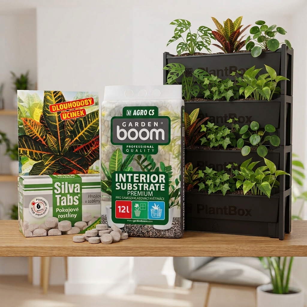 5x Plantbox + Zimmerpflanzensubstrat + Zimmerpflanzendünger