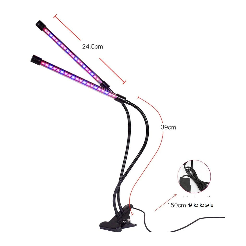 LED-Pflanzenlampe mit Clip
