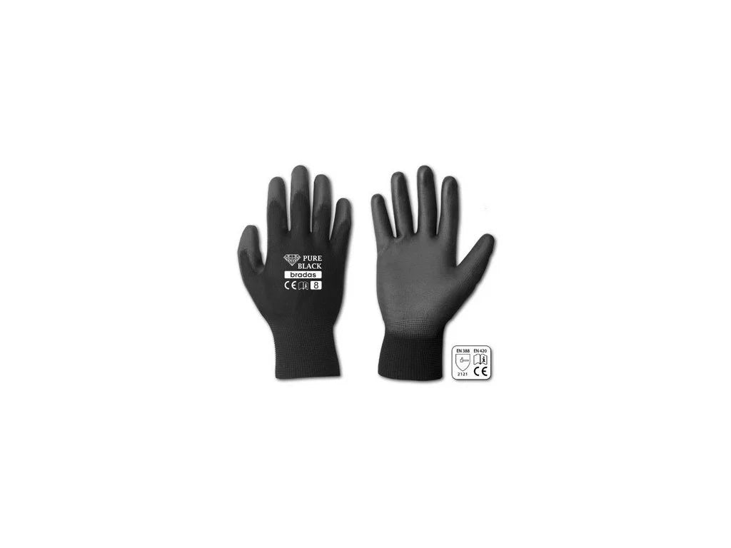 Handschuhe Bradas Pure black, Gr. 8/M